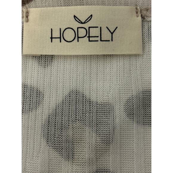 Hopely Boutique Leopard Top Brown and Cream Size Large Stitching Ribbed NWOT - Picture 5 of 7